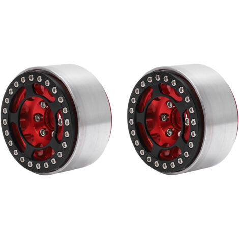 2 Pièces Moyeu de Roue en Alliage d'Aluminium CNC 1,9" pour RC Rouge - Haute Durabilité (1/5)
