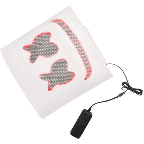 Masque LED Rouge pour Fêtes et Événements, Casque Lumineux DJ avec Effets Lumineux (1/5)