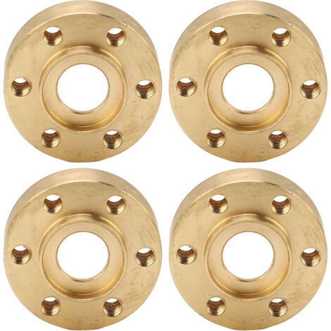 4 Adaptateurs de moyeu hexagonaux 1.9/2.2 pouces en laiton pour RC Crawler, 9mm - avec poids intégrés, antidéroulage et élargissement (1/5)