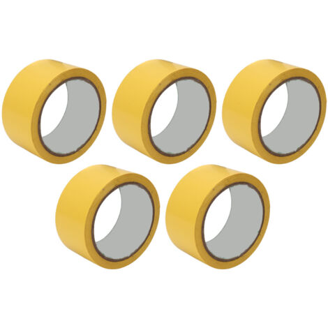 Ruban adhésif de marquage sportif 5cm - Lot de 5 rouleaux pour terrains (gymnase, basket, handball) - Couleur jaune fluorescent (1/5)