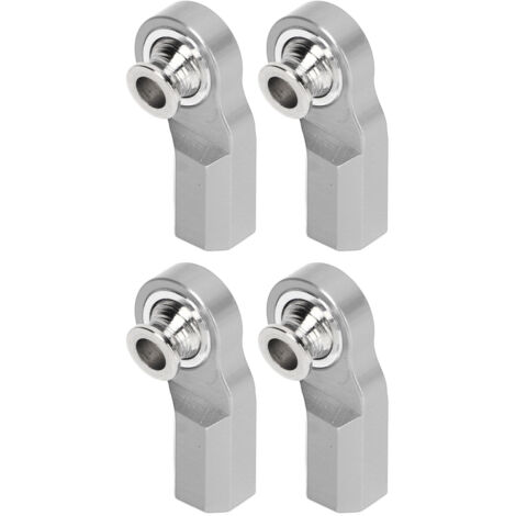 Tige de direction en alliage d'aluminium M3 pour modèles RC 1/10 Axial SCX10, embout à rotule argenté - 4 pièces (1/5)