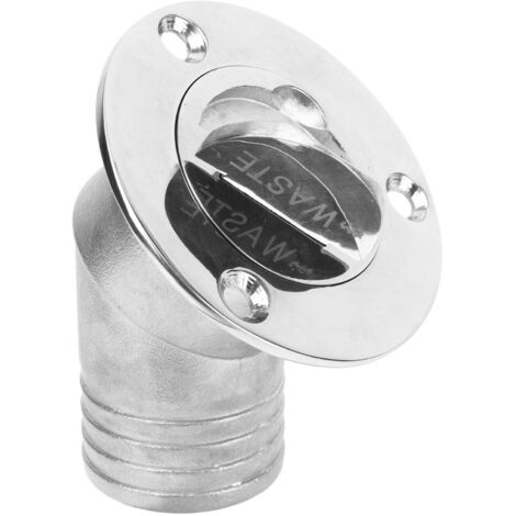 Bouchon de Vidange pour Pont de Bateau 45° en Acier Inox 316, Fermeture Sécurisée Sans Clé 38mm pour Évacuation des Eaux Usées de Yacht (1/5)