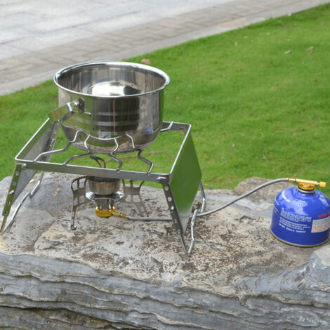 Grill de Barbecue Pliable en Acier Inoxydable, Hauteur Réglable pour Cuisson en Plein Air, Support 20kg (1/5)