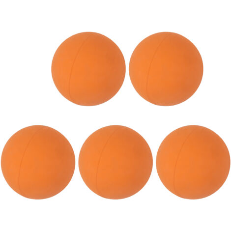 Balles rebondissantes en caoutchouc naturel de 6 cm - Jouets anti-stress pour enfants, jeux de piscine et plage - Couleur orange vif (1/5)