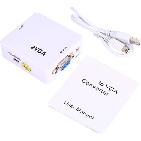 Adaptateur Mini HDMI vers VGA avec Alimentation USB, Convertisseur Vidéo 1080P (1/5)