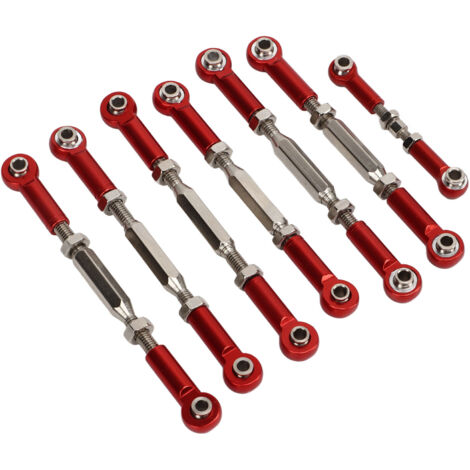 Jeu de Biellettes de Direction en Alliage d'Aluminium Rouge pour Traxxas SLASH 1/10 - Pièces de Rechange et Amélioration (1/5)