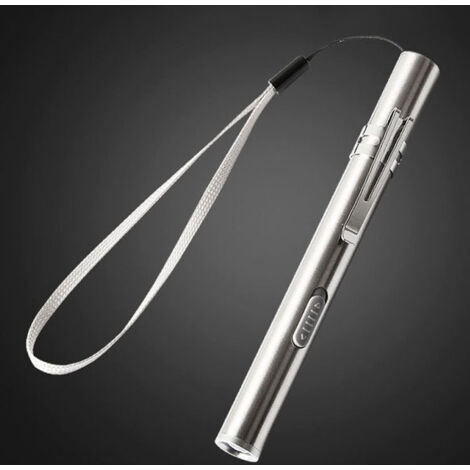Lampe stylo médicale rechargeable USB, 80LM, acier inoxydable, clip de poche, pour infirmières et médecins