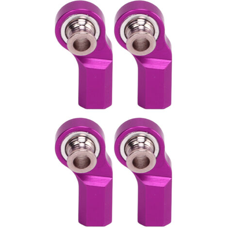 4 Têtes de Direction en Alliage d'Aluminium M3 pour Modèles RC 1/10, Compatible Axial SCX10, Violet (1/5)