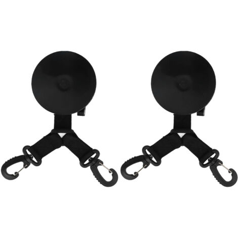 2 Ventouses d'Ancrage pour Tente de Camping-Car, Double Embouts pour Fixation Extérieure Solide