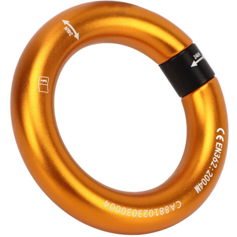 Anneau de Rappel Détachable 12mm pour Travaux en Haute Altitude, Arboriste et Escalade, Connecteur Doré Sécurisé (1/5)