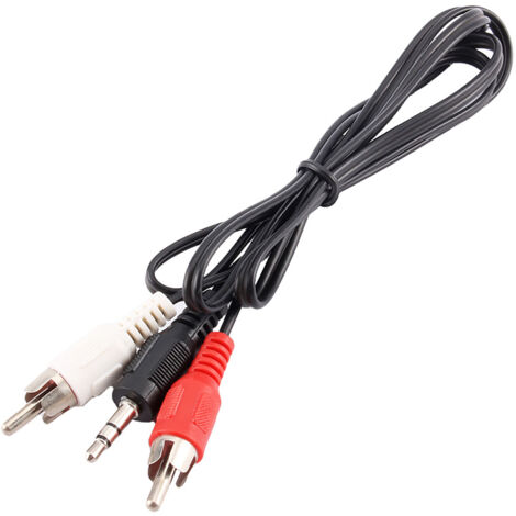Adaptateur Jack 3,5 mm Mâle vers 2 RCA Femelles pour Connexion Audio Stéréo (1/4)