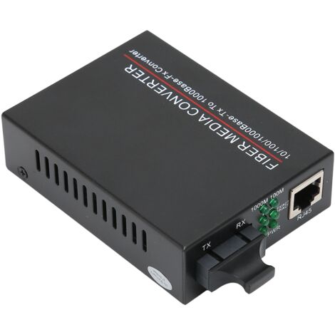 Transmetteur Fibre Optique 20km TBCMC3602ED20, Convertisseur Media SC 1310nm, Routeur Ethernet RJ45 100-240V AC (Alimentation UE) (1/5)