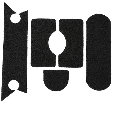 Patch Adhésif Fort 5 pièces pour Casque Tactique - Accessoire Militaire Velcro Crochet et Boucle (Noir) (1/5)