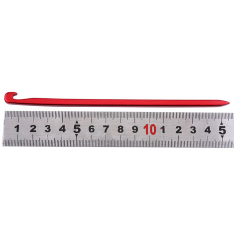 10 pièces de piquets de tente en aluminium robuste 16 cm pour auvent de camping (Rouge) (1/3)