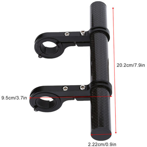 Support de vélo universel pour éclairage et accessoires - Porte-phare, lampe et compteur (Noir) (1/5)