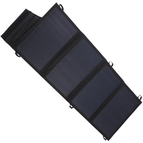 Chargeur solaire pliable 22W avec deux ports USB, idéal pour camping, randonnée et voyages (1/5)