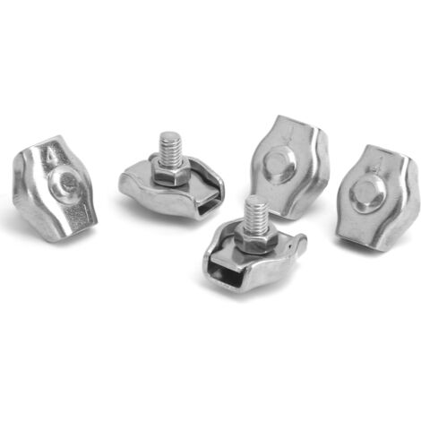 5 Pièces Collier Serrage Simplex Acier Inox pour Câble Marine, Accessoire Nautique 4mm