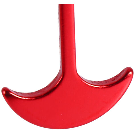 4 Ancres de Sol en Aluminium pour Tente, Piquets de Camping Résistants pour Terrasse ou Jardin (Lot de 4, Rouge) (1/3)