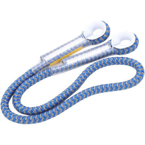 Sangle d'escalade professionnelle pour rappel - Lanyard de sécurité avec boucle oeil-à-oeil (80 cm, Bleu)
