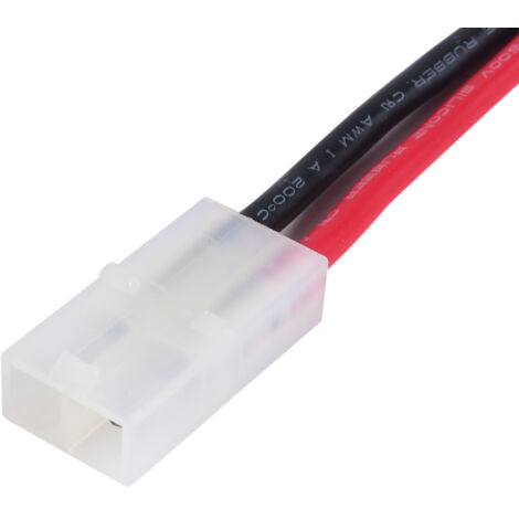 Connecteur T Mâle Deans 14AWG avec Câble Silicone Souple (1/3)