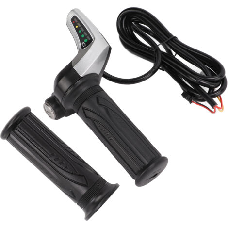 Poignée d'accélérateur universelle pour vélo et scooter électriques avec affichage LED et système de sécurité - 48V (1/5)