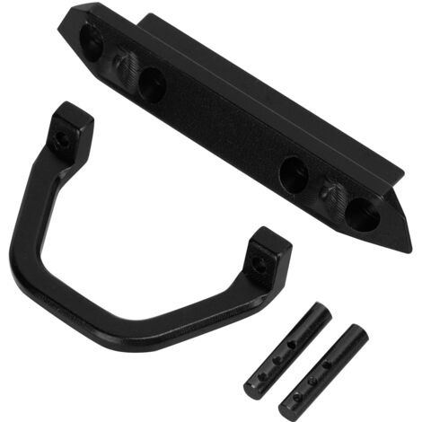 Pare-chocs avant en aluminium avec éclairage LED pour Axial SCX24 1/24 - Accessoires durables RC - Noir (1/5)