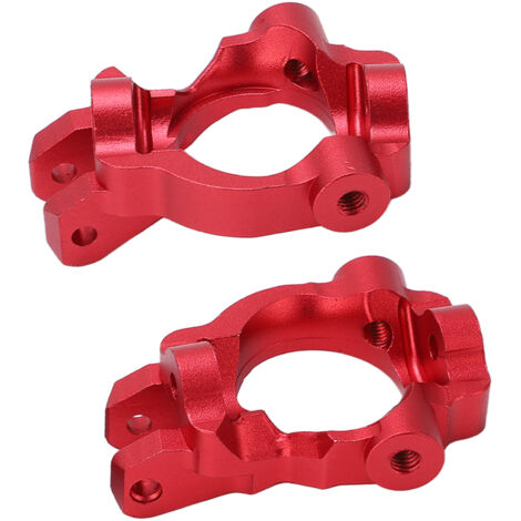 2PCS Moyeux Métalliques Avant pour Losi Lasernut U4 1/10, Blocs de Roues RC Rouge en Alliage (1/5)
