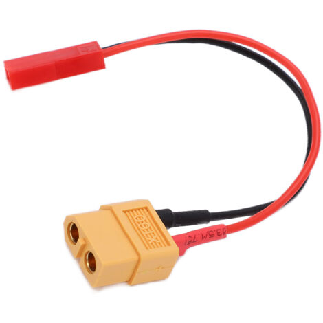 Câble de connexion XT60 femelle à JST femelle 10 cm, fil souple en silicone 22AWG pour modèles RC avion et voiture (1/5)