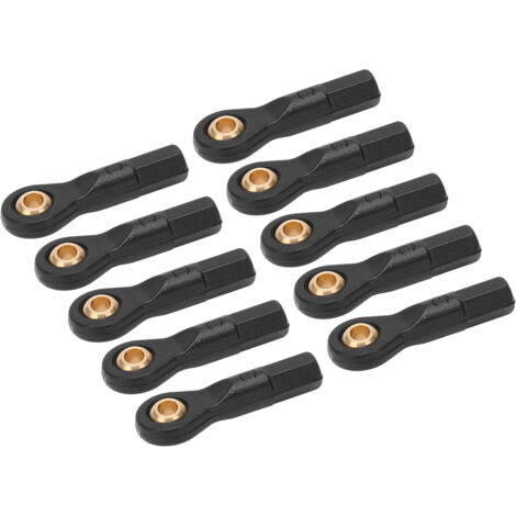 10 pièces Tiges de Direction pour Modèles RC 1/10, Liaisons avec Embouts à Rotule en Plastique Noir, Hauteur 23mm pour Véhicules Radiocommandés (1/5)