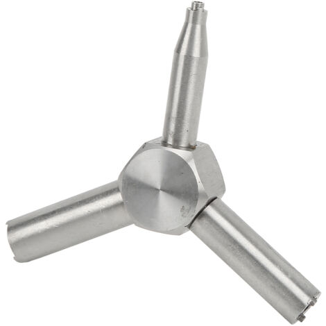 Clé triangulaire universelle pour valve, outil de réparation de pneu en acier inoxydable (1/5)