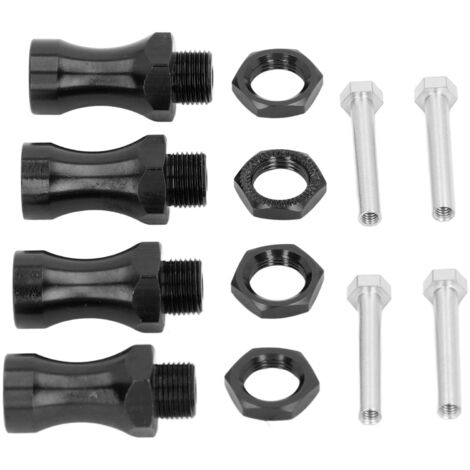 Élargisseur hex 30mm noir pour essieu 12-17mm, adaptateur de roue pour voiture RC 1/10 tout-terrain (1/5)