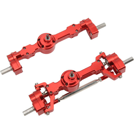 Essieux avant arrière en alliage d'aluminium pour MN 90 99S - Pièces de rechange RC rouges (1/5)