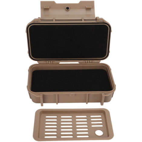 Mallette étanche ABS robuste pour outils de bricolage et équipement de camping extérieur, couleur terre. (1/5)