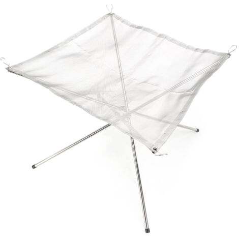 Foyer de Camping Portable en Acier Inoxydable, Barbecue Pliant avec Support pour Jardin (1/5)