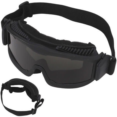 Lunettes de protection anti-éclats pour tir et alpinisme, verres amovibles, couleur noire (1/5)