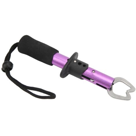 Pince de cuisine en acier inoxydable anti-corrosion, poignée ergonomique antidérapante, mâchoires fermées pour une prise ferme, design portable et couleur violette. (1/5)
