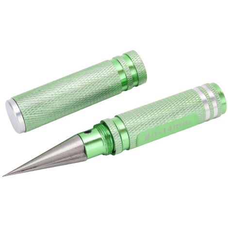 Alésoir Universel 0-14mm avec Manchon et Ciseaux Courbes pour Modélisme RC - Voiture, Camion, Drone - Vert (1/5)
