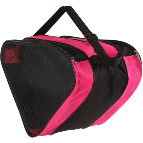 Sac à patins triangulaire imperméable renforcé 3 couches, sangle ajustable pour transport extérieur rouge (1/5)