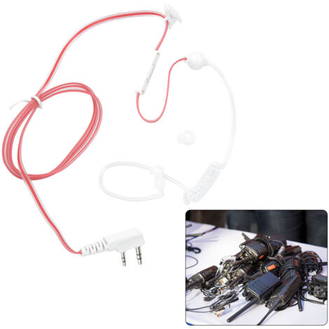 Micro-casque à tube d'air avec contrôle PTT et protection anti-rayonnement pour talkie-walkie Baofeng 888S, 5R, 6R (1/5)