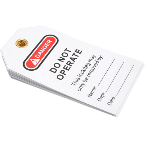 Étiquettes de verrouillage Loto en PVC imperméable, lot de 20 pour cadenassage et signalisation de sécurité (1/5)