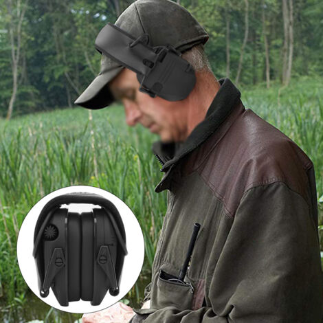 Protection Auditive Réducteur de Bruit Pliable pour Chasse et Bricolage (Noir) (1/5)