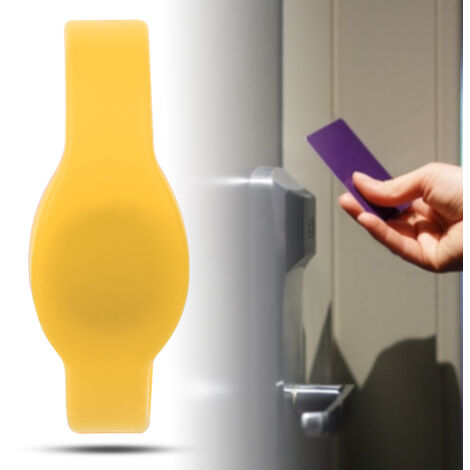 10 bracelets RFID 125Khz étanches IP68 pour accès piscine et spa, jaunes (1/5)
