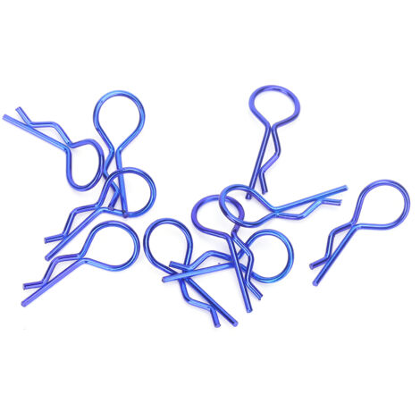 10 Pièces R Clips en Métal pour Châssis RC 13mm, Fixations pour Voitures 1/5 1/6 1/8 1/10, Bleu - Attaches de Carrosserie (1/5)