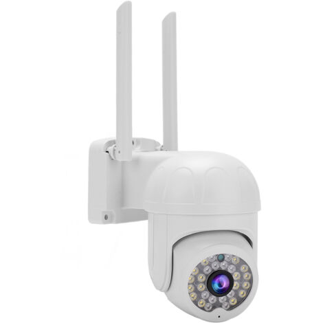 Caméra de sécurité extérieure étanche avec détection intelligente et vision panoramique, alarme intégrée, alimentation EU 100-240V. (1/5)
