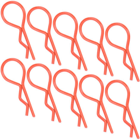 10 Pièces Fixations en R Métalliques 13mm pour Châssis de Voiture RC 1/5 1/6 1/8 1/10 - Couleur Orange (1/5)