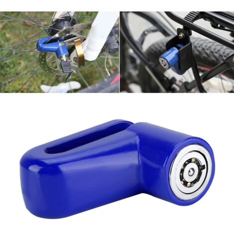Serrure antivol renforcée pour disque de frein vélo, scooter et moto - Bleu (1/5)
