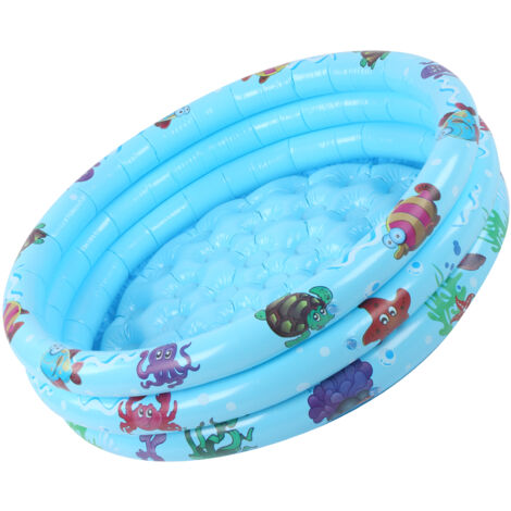 Piscine Gonflable 150 cm pour Enfants - Jeu d'Été Intérieur/Extérieur, Bleu (1/5)