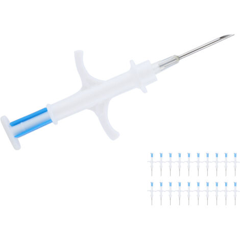20 implants RFID pour chiens et chats, micropuces électroniques d'identification vétérinaire avec injecteur (1.4x8mm) pour animaux domestiques et bétail