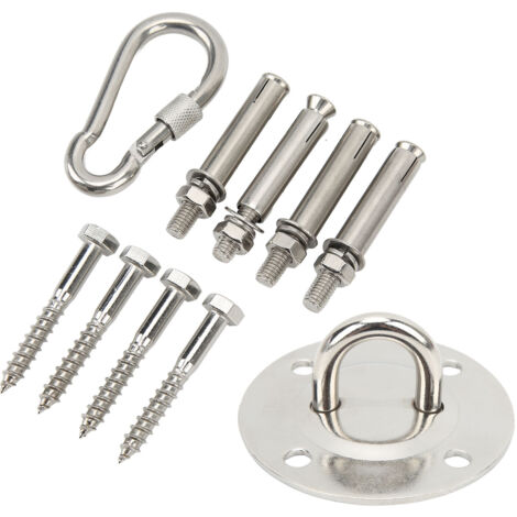 Kit de Fixation pour Hamac en Acier Inoxydable 304, Support de Plafond Robuste pour Balançoire et Poche de Sable (1/5)