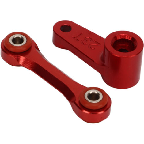 Levier de servo 23T en alliage d'aluminium rouge pour servomoteurs RC, compatible ARRMA 1/8 et 1/7, remplacement facile. (1/5)
